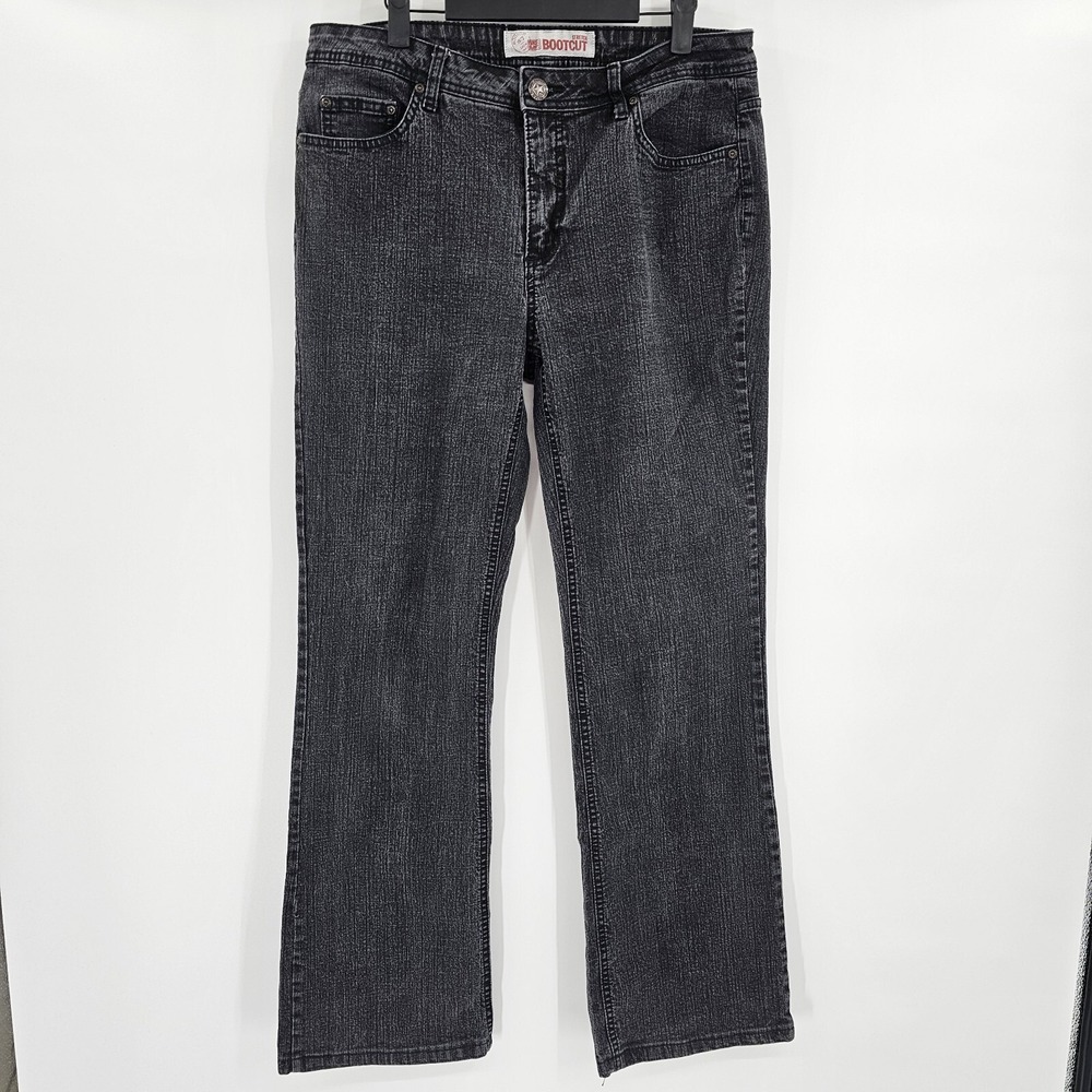Faded Glory Jeans TALL 12 Boot Stretch Faded Black Skater Vintage Grunge (34x32)